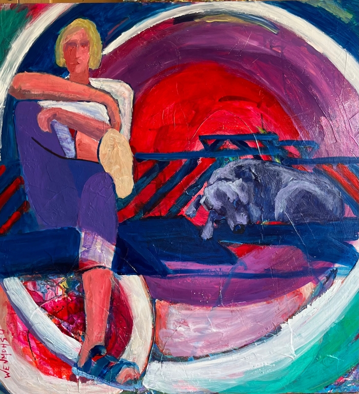 Me and My Dog by artist dena wenmohs